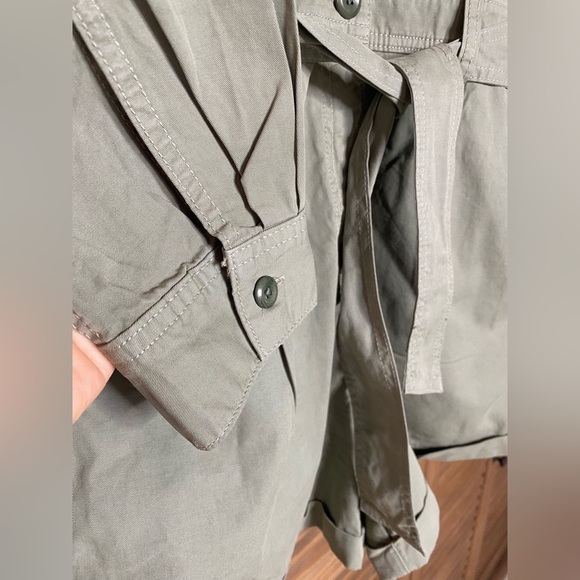 J.Crew khaki foundry Chino short classic coveralls long sleeve romper size 6 - Picture 10 of 11